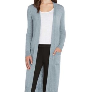 Matty M Ladies' Women's Open Front Duster Knee Length Cardigan medium